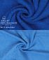 Preview: Betz Set di 10 asciugamani Premium 2 asciugamani da doccia 4 asciugamani 2 asciugamani per ospiti 2 guanti da bagno 100% cotone colore blu reale e azzurro