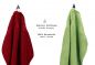 Preview: Betz 10-tlg. Handtuch-Set PREMIUM 100%Baumwolle 2 Duschtücher 4 Handtücher 2 Gästetücher 2 Waschhandschuhe Farbe Dunkel Rot & Apfel Grün
