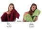 Preview: Lot de 10 serviettes Premium rouge foncé et vert pomme, 2 serviettes de bain, 4 serviettes de toilette, 2 serviettes d'invité et 2 gants de toilette de Betz