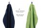Preview: Betz Juego de 10 toallas PREMIUM 100% algodón en azul marino y verde manzana
