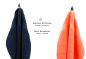 Preview: Betz Juego de 10 toallas PREMIUM 100% algodón en azul marino y naranja