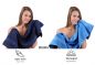 Preview: Betz Set di 10 asciugamani Premium 2 asciugamani da doccia 4 asciugamani 2 asciugamani per ospiti 2 guanti da bagno 100% cotone colore blu scuro e azzurro