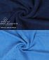 Preview: Betz 10-tlg. Handtuch-Set PREMIUM 100%Baumwolle 2 Duschtücher 4 Handtücher 2 Gästetücher 2 Waschhandschuhe Farbe Dunkel Blau & Hell Blau