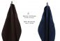 Preview: Betz Juego de 10 toallas PREMIUM 100% algodón en azul marino y marrón oscuro