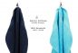 Preview: Betz Juego de 10 toallas PREMIUM 100% algodón en azul marino y turquesa