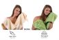 Preview: Betz 10-tlg. Handtuch-Set PREMIUM 100%Baumwolle 2 Duschtücher 4 Handtücher 2 Gästetücher 2 Waschhandschuhe Farbe Beige & Apfel Grün