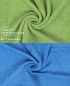 Preview: Betz Juego de 10 toallas CLASSIC 100% algodón en verde manzana y azul claro