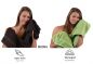 Preview: Betz Juego de 10 toallas PREMIUM 100% algodón en verde manzana y marrón oscuro
