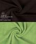 Preview: Betz Juego de 10 toallas PREMIUM 100% algodón en verde manzana y marrón oscuro