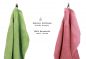 Preview: Betz 10 Piece Towel Set PREMIUM 100% Cotton 2 Wash Mitts 2 Guest Towels 4 Hand Towels 2 Bath Towels Colour: apple green & old rose