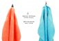 Preview: Betz Set di 10 asciugamani Premium 2 asciugamani da doccia 4 asciugamani 2 asciugamani per ospiti 2 guanti da bagno 100% cotone colore arancione e turchese