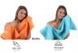 Preview: Betz Set di 10 asciugamani Premium 2 asciugamani da doccia 4 asciugamani 2 asciugamani per ospiti 2 guanti da bagno 100% cotone colore arancione e turchese