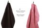 Preview: Betz Juego de 10 toallas PREMIUM 100% algodón en marrón oscuro y rosa