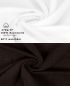 Preview: Betz 10 Toallas para invitados PREMIUM 100% algodón 30x50cm en blanco y marrón oscuro
