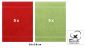 Preview: Betz 10 Stück Gästehandtücher PREMIUM 100%Baumwolle Gästetuch-Set 30x50 cm Farbe rot und apfelgrün