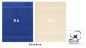 Preview: Set di 10 asciugamani per ospiti PREMIUM, colore: blu reale e beige, misura:  30 x 50 cm