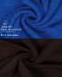 Preview: Betz 10 Stück Gästehandtücher PREMIUM 100%Baumwolle Gästetuch-Set 30x50 cm Farbe royalblau und dunkelbraun