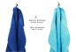 Preview: Betz 10 Piece Towel Set PREMIUM 100% Cotton 10 Guest Towels Colour: royal blue & turquoise