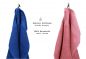 Preview: Betz 10 Piece Towel Set PREMIUM 100% Cotton 10 Guest Towels Colour: royal blue & old rose