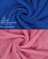 Preview: Betz 10 Piece Towel Set PREMIUM 100% Cotton 10 Guest Towels Colour: royal blue & old rose