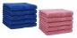 Preview: Betz 10 Piece Towel Set PREMIUM 100% Cotton 10 Guest Towels Colour: royal blue & old rose