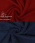 Preview: Betz 10 Piece Towel Set PREMIUM 100% Cotton 10 Guest Towels Colour: dark red & dark blue