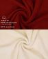 Preview: Betz 10 Stück Gästehandtücher PREMIUM 100%Baumwolle Gästetuch-Set 30x50 cm Farbe dunkelrot und beige