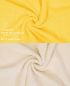 Preview: Betz 10 Stück Gästehandtücher PREMIUM 100%Baumwolle Gästetuch-Set 30x50 cm Farbe gelb und beige
