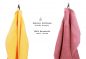 Preview: Betz 10 Piece Towel Set PREMIUM 100% Cotton 10 Guest Towels Colour: yellow & old rose