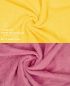 Preview: Betz 10 Piece Towel Set PREMIUM 100% Cotton 10 Guest Towels Colour: yellow & old rose