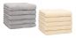 Preview: Lot de 10 serviettes d'invités Premium couleur: gris argenté & beige, qualité 470g/m², 10 serviettes d'invité 30x50 cm en coton de Betz