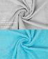 Preview: Betz 10 Piece Towel Set PREMIUM 100% Cotton 10 Guest Towels Colour: silver grey & turquoise