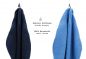 Preview: Betz 10 Piece Towel Set PREMIUM 100% Cotton 10 Guest Towels Colour: dark blue & light blue