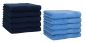 Preview: Betz 10 Piece Towel Set PREMIUM 100% Cotton 10 Guest Towels Colour: dark blue & light blue