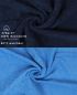 Preview: Set di 10 asciugamani per ospiti PREMIUM, colore: blu scuro e azzurro, misura:  30 x 50 cm