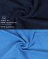 Preview: Betz 10 Piece Towel Set PREMIUM 100% Cotton 10 Guest Towels Colour: dark blue & light blue