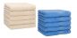 Preview: Set di 10 asciugamani per ospiti PREMIUM, colore: beige e azzurro, misura:  30 x 50 cm