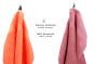 Preview: Betz 10 Piece Towel Set PREMIUM 100% Cotton 10 Guest Towels Colour: orange & old rose