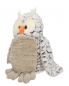 Preview: Peluche "hibou" gris / blanc 26 cm