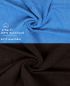 Preview: Betz 10 Piece Towel Set PREMIUM 100% Cotton 10 Guest Towels Colour: light blue & dark brown