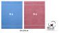 Preview: Betz 10 Toallas para invitados PREMIUM 100% algodón 30x50cm en azul claro y rosa