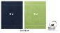 Preview: Betz 10 Stück Gästehandtücher PREMIUM 100%Baumwolle Gästetuch-Set 30x50 cm Farbe dunkelblau und apfelgrün