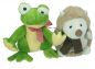 Preview: Betz lot de 2 peluches douces de 17-19 cm 2 amis : hérisson, grenouille