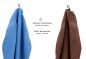 Preview: Betz 10 Piece Towel Set PREMIUM 100% Cotton 10 Guest Towels Colour: light blue & hazel