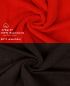 Preview: Lot de 10 serviettes débarbouillettes Premium couleur: rouge & marron foncé, taille: 30x30 cm de Betz