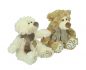 Preview: Betz lot de 2 peluches douces de 17 cm motif OURSONS marron et crème