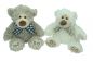 Preview: Betz lot de 2 peluches douces de 17 cm motif OURSONS blanc et gris