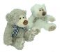 Preview: Betz lot de 2 peluches douces de 17 cm motif OURSONS blanc et gris