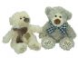 Preview: Betz lot de 2 peluches douces de 17 cm motif OURSONS crème et gris