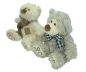 Preview: Betz lot de 2 peluches douces de 17 cm motif OURSONS crème et gris